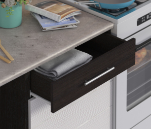 Кухонный гарнитур Милена Дуб Феррара/Онденс/Венге 2,4 м