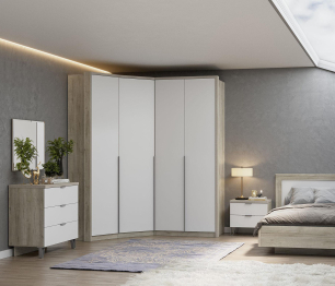 Шкаф Анима ШК-3220, дуб серый, белый