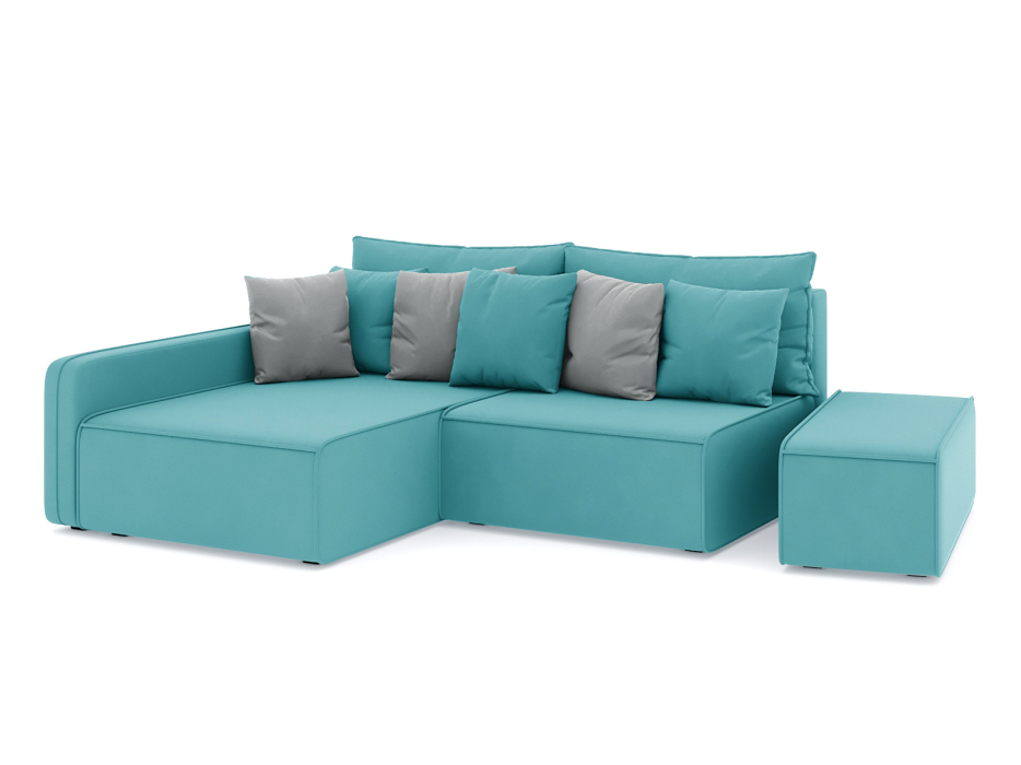 Диваны угловые в гостиную, Диван-кровать угловой Портленд еврокнижка НПБ, велюр