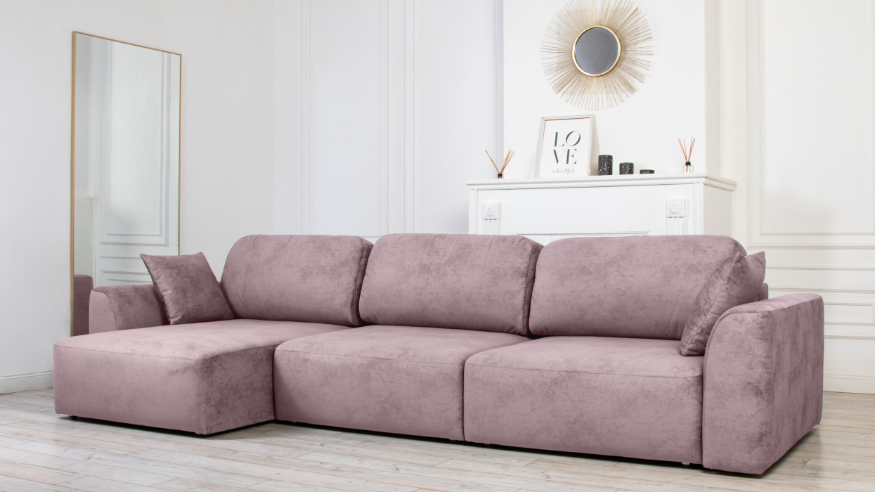 Диваны угловые в гостиную, Диван угловой Trump, велюр