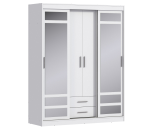 Шкаф-купе Бася СБ-2746/1 Белый