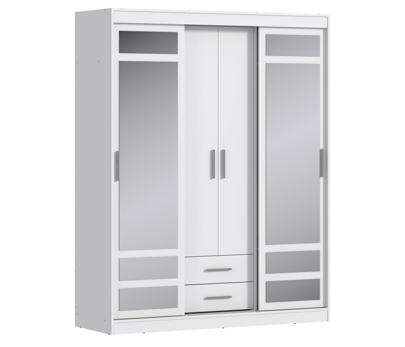 Шкафы-купе, Шкаф-купе Бася СБ-2746/1 Белый