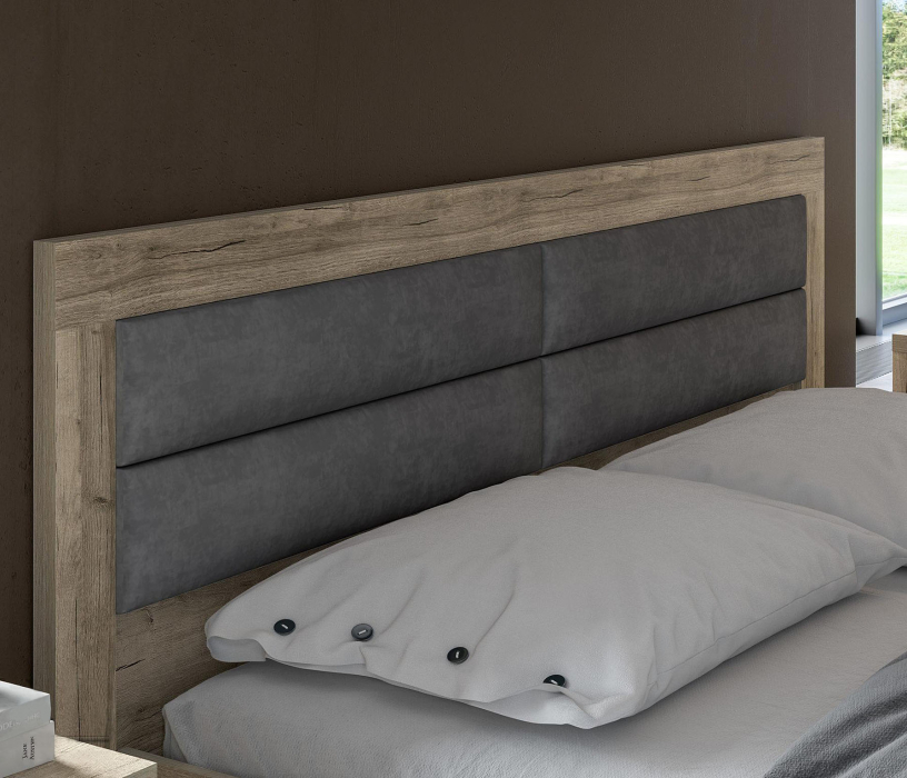 Кровати с мягким изголовьем, Кровать Анима КРП-321-16-16, 1,6*2,0, дуб серый, alpina 14