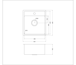 Мойка универсального монтажа OL-FUR112
