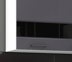 Кухня Астра 2,0 м Графит софт/Дуб галиано МДФ