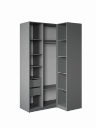 Угловой шкаф для одежды распашной с ящиками, София, 2200х900х1300мм