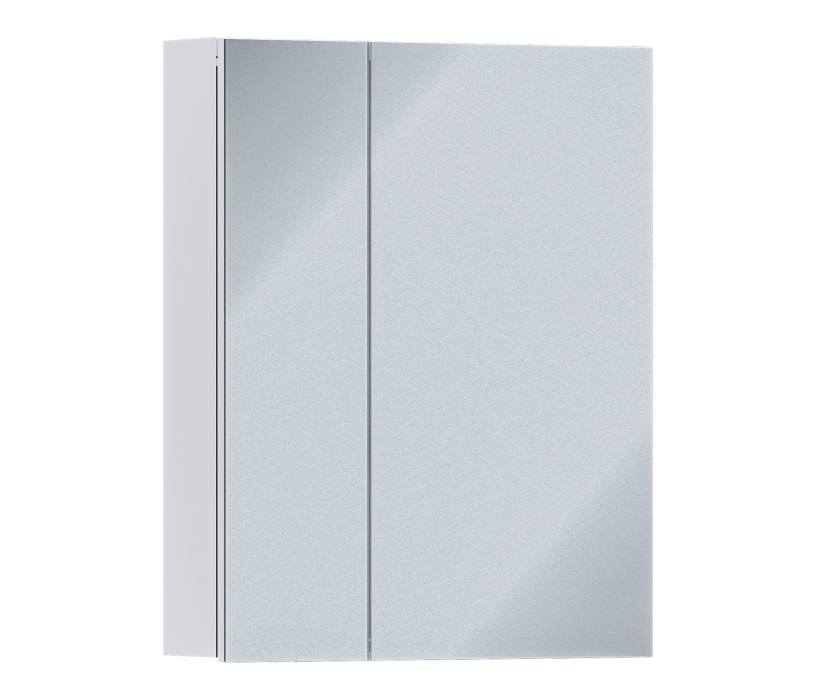 Шкафы с зеркалом, Шкаф 2х дверный с зеркалом Люкс СБ-3152 Белый