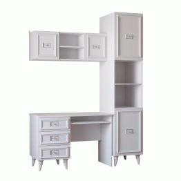 Стол Валенсия письменный (1100х600х750) серебро