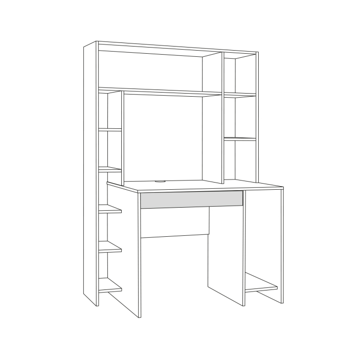 Прямые компьютерные столы, Стол компьютерный Комфорт 12.71, гикори рокфорд натуральный, дымчатый зеленый