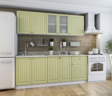 Кухонные гарнитуры, Кухня Хозяюшка 2,0 м Фисташка МДФ