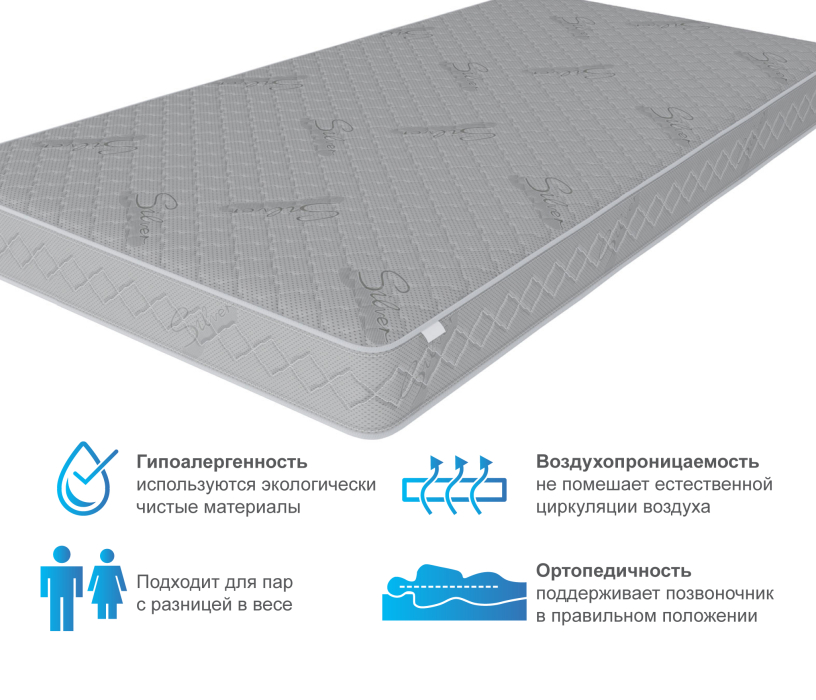 Другие размеры, Матрас Фиеста 1200х2000