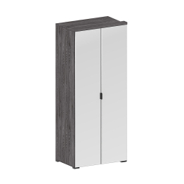 Шкаф Шаде ШК-2904, черный ясень, санторини белый