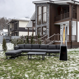 Лаунж-зона GISELLE с угловым диваном из алюминия