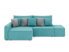 Диваны угловые в гостиную, Диван-кровать угловой Портленд еврокнижка НПБ, велюр