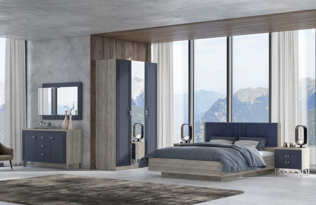 Кровати с мягким изголовьем, Кровать Лежер КРП-311-16-16 1,6, дуб серый, ткань missoni 14