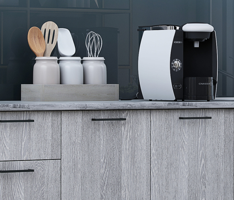 Кухонные гарнитуры, Кухня Милена 2,0 м Смоки софт/Вяз МДФ