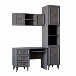 Шкаф пенал Валенсия золото 45х60х220 см