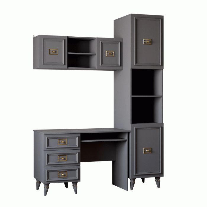 Шкафы пеналы, Шкаф пенал Валенсия золото 45х60х220 см