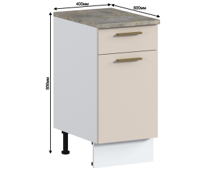 Соренто стол 1 ящ, 1 дв, 40х86 см