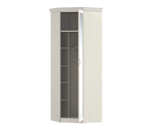 Шкаф угловой Гранд / Ливерпуль СБ-3507 Дуб Приморский Белый/МДФ Классика Светлый