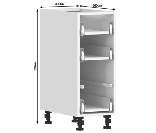 Квадро стол 3 ящ 30х82 см