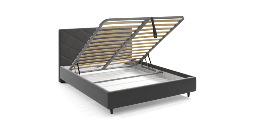 Кровать Lineaflex Аликанте Сканди Newtone Antracite 180x200